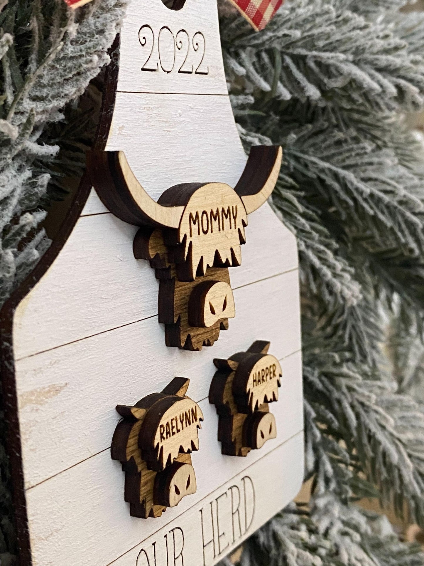 Cow Tag Ornament